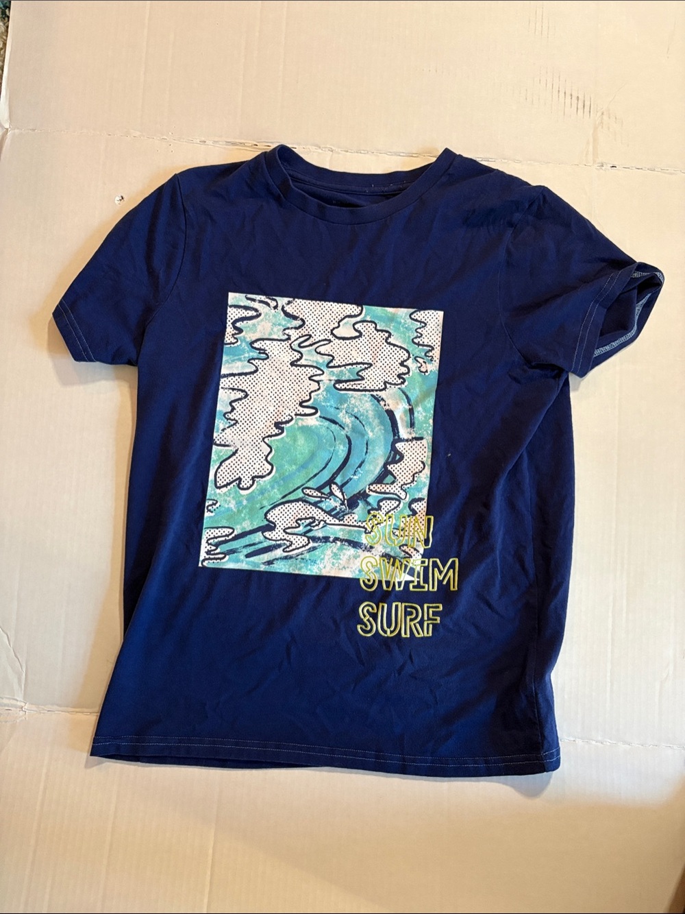 Boys Navy Blue Graphic Tee